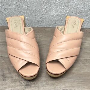 Beklina Pink Mules with Crisscross Straps